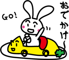 Omelet and rabbit sticker #7481412