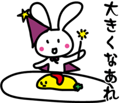 Omelet and rabbit sticker #7481421