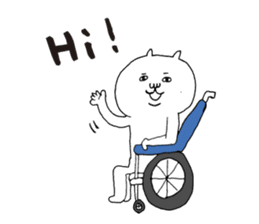 Wheelchair cat sticker #7483068
