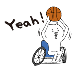 Wheelchair cat sticker #7483072
