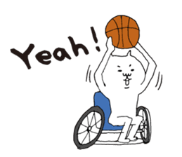 Wheelchair cat sticker #7483072