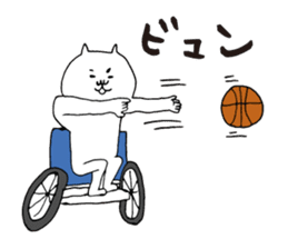 Wheelchair cat sticker #7483073
