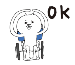 Wheelchair cat sticker #7483074