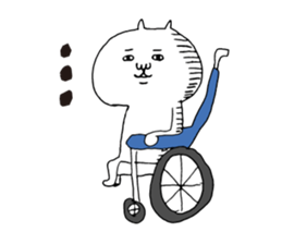 Wheelchair cat sticker #7483082