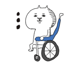 Wheelchair cat sticker #7483082