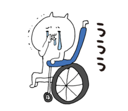 Wheelchair cat sticker #7483084