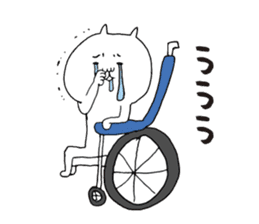 Wheelchair cat sticker #7483084