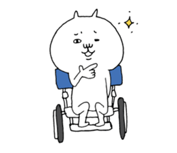 Wheelchair cat sticker #7483085