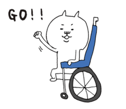 Wheelchair cat sticker #7483087