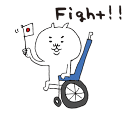 Wheelchair cat sticker #7483088