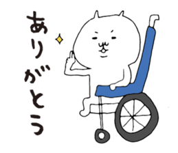Wheelchair cat sticker #7483096