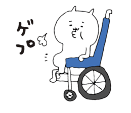 Wheelchair cat sticker #7483099