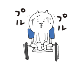 Wheelchair cat sticker #7483103