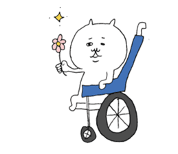 Wheelchair cat sticker #7483107