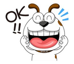 Smiling Dog / English Version sticker #7483991