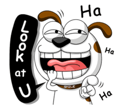 Smiling Dog / English Version sticker #7484003