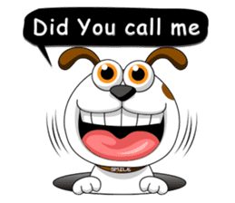 Smiling Dog / English Version sticker #7484019