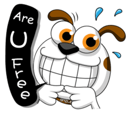 Smiling Dog / English Version sticker #7484021