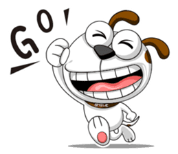 Smiling Dog / English Version sticker #7484023