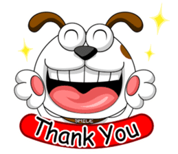 Smiling Dog / English Version sticker #7484027