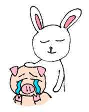 Rabbit  Sometimes  Pig. sticker #7484382