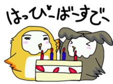 Two  owls  2 sticker #7484996