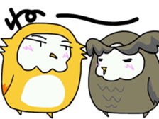 Two  owls  2 sticker #7485010