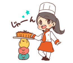 Pastry chef girl sticker #7486390