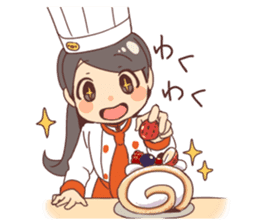 Pastry chef girl sticker #7486397