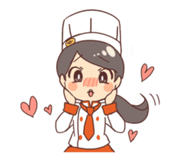 Pastry chef girl sticker #7486399