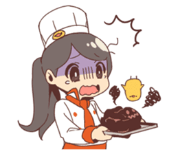 Pastry chef girl sticker #7486400
