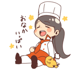 Pastry chef girl sticker #7486407