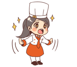 Pastry chef girl sticker #7486413