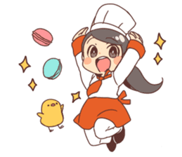 Pastry chef girl sticker #7486415