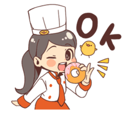 Pastry chef girl sticker #7486418