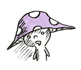 The Light Purple Mushroom sticker #7486560