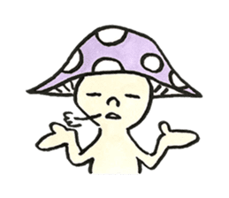 The Light Purple Mushroom sticker #7486565