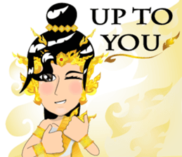 Lai Kanok Cartoon thai v.four girl sticker #7486989