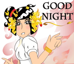 Lai Kanok Cartoon thai v.four girl sticker #7486999