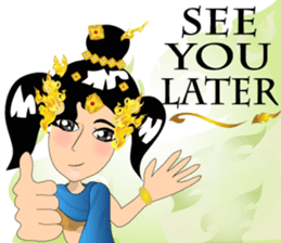 Lai Kanok Cartoon thai v.four girl sticker #7487021