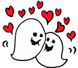 Ghost and Cat sticker #7487909