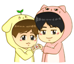 Littleoh and littlebyun sticker #7488119