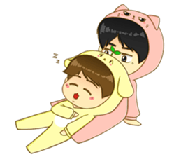 Littleoh and littlebyun sticker #7488120