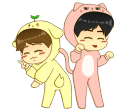 Littleoh and littlebyun sticker #7488121