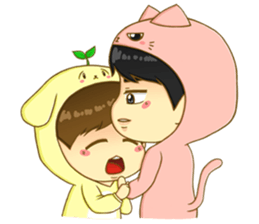 Littleoh and littlebyun sticker #7488130