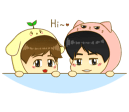 Littleoh and littlebyun sticker #7488136