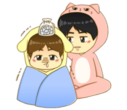 Littleoh and littlebyun sticker #7488145