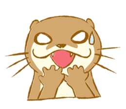 Kottsu the Oriental small-clawed otter sticker #7488368