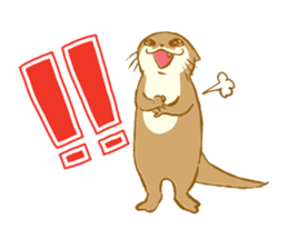 Kottsu the Oriental small-clawed otter sticker #7488380