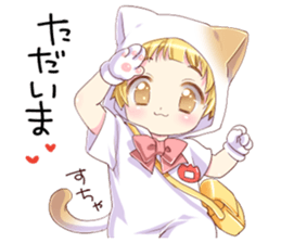 Boy of a cat ear 2 sticker #7488694